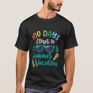 Camiseta 100 Días De Vacaciones Escolares De Niños En Veran