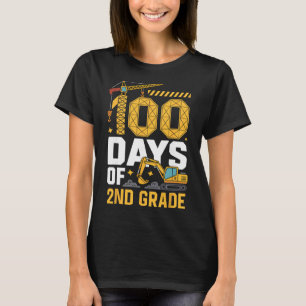 Camiseta 100 días de vehículo de construcción de 2do grado