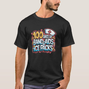 Camiseta 100 Días De Vendas Adhesivas y Bolsas de Hielo, En