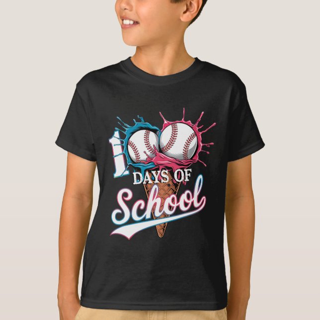 Camiseta 100 Días De Venta Escolar I Golpeé 100 Días De Esc (Anverso)