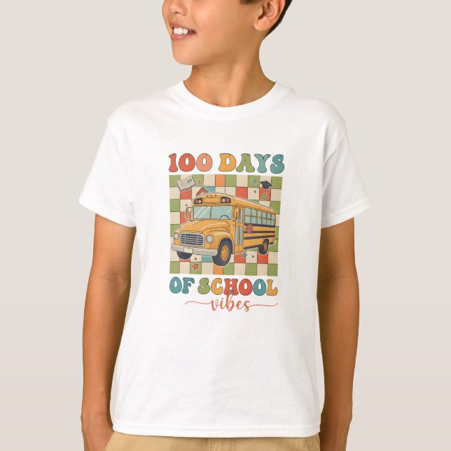 Camiseta 100 Días De Vibraciones Escolares (Anverso)