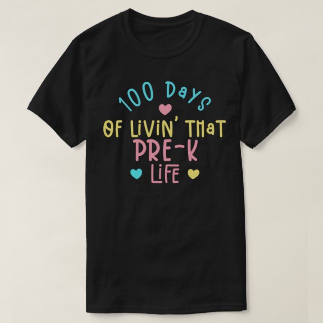 Camiseta 100 días de vida en esa vida prek (Diseño del anverso)