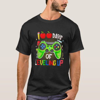 Camiseta 100 Días De Videojuego Escolar Con Un Nivel De 100