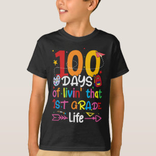 Camiseta 100 Días De Vivir Esa Vida De 1er Grado Chico Chic