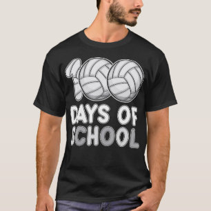 Camiseta 100 Días De Voleibol Escolar 100 Días De Escuela 