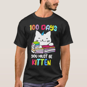 Camiseta 100 Días Debes Estar Gatito 100 Días De Uniforme E
