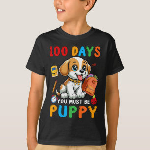 Camiseta 100 días debes ser cachorro 100 días de escuela ga