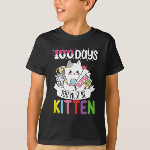 Camiseta 100 Días Debes Ser Gatito De La Escuela