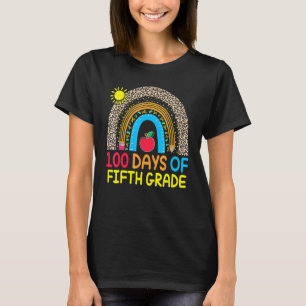 Camiseta 100 días del arco iris de quinto grado