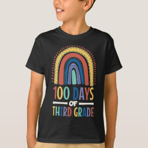Camiseta 100 días del arcoiris de tercer grado Feliz 100° D