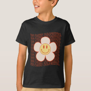 Camiseta 100 días del colegio Retro Groovy Happy Face