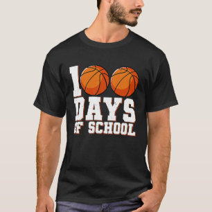 Camiseta 100 días del Día de la Escuela Niños del Baloncest