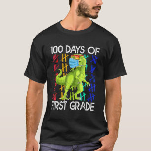 Camiseta 100 días del primer curso de dinosaurio Dino Trex