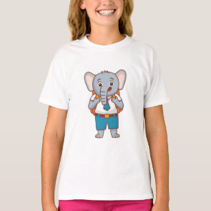 Camiseta 100 días del zoológico del Elefante Escolar