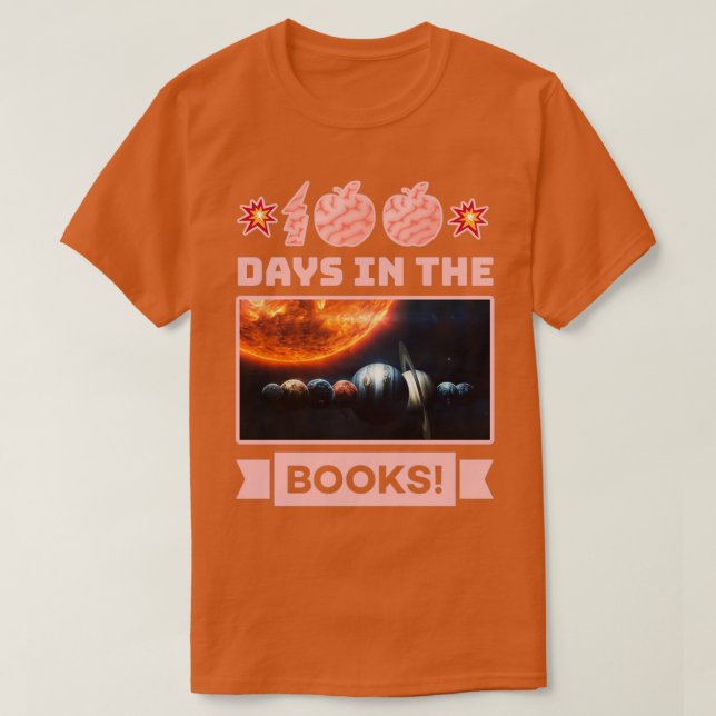 Camiseta 100 días en los libros 4 (Diseño del anverso)