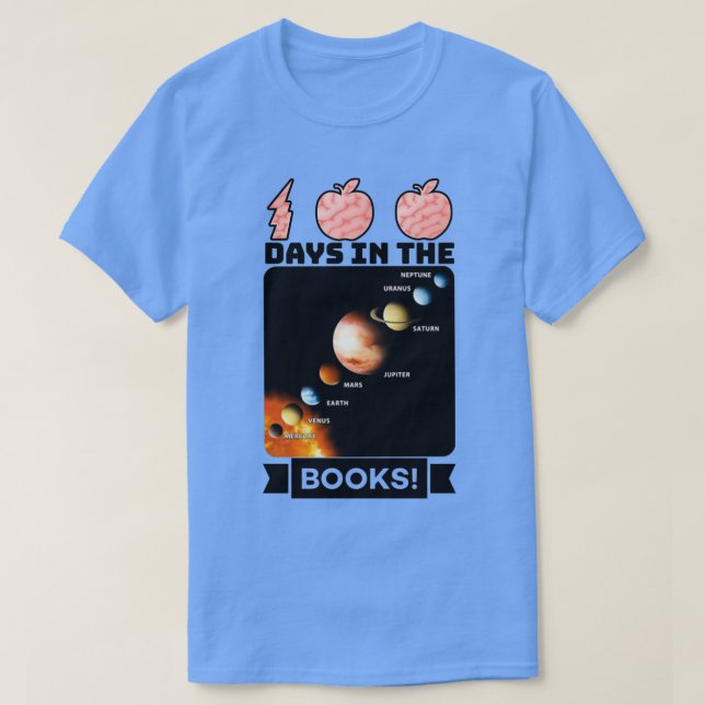 Camiseta 100 días en los libros 8 (Diseño del anverso)