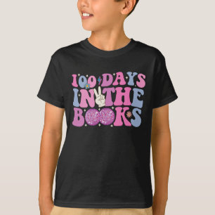 Camiseta 100 Días En Los Libros Bola De Disco Groovy Retro