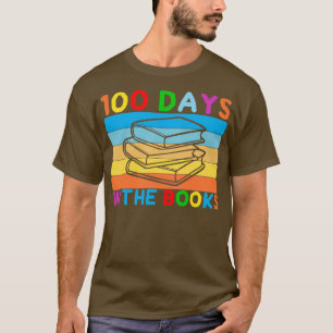 Camiseta 100 días en los libros leyendo a estudiante y prof