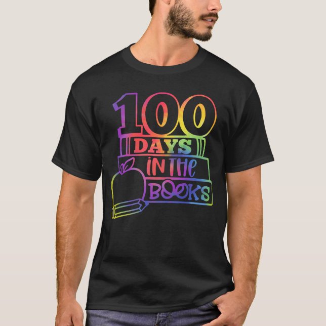 Camiseta 100 Días En Los Libros Maestros Leer Libro 100º D (Anverso)