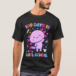 Camiseta 100 Días es Alotl Escuela Ajolote Maestro Estudian