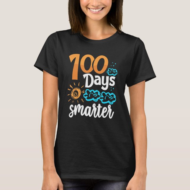 Camiseta 100 Días Escolares 100 Días Más Inteligentes Sol Y (Anverso)