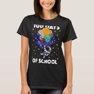 Camiseta 100 Días Escolares Astronautas Niños En El Espacio