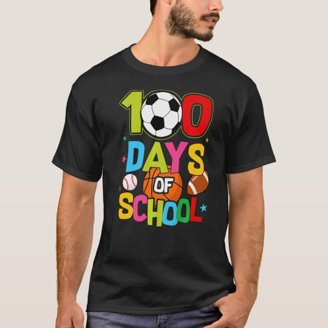 Camiseta 100 Días Escolares De Baloncesto (Anverso)