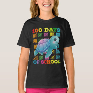 Camiseta 100 Días Escolares De Maestros De Tortuga