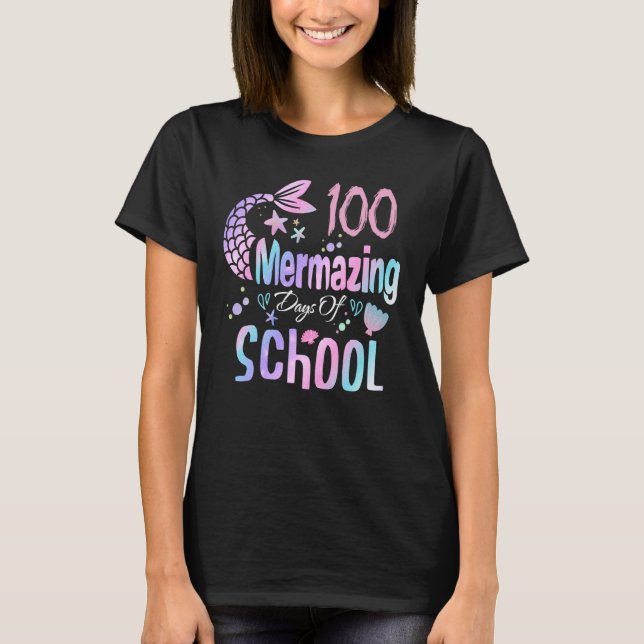 Camiseta 100 Días Escolares De Mermazing De La Sirenita Esc (Anverso)