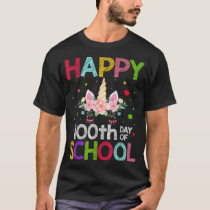 Camiseta 100 Días Escolares De Niños Chicas Unicornios 100
