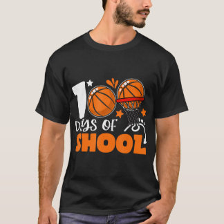 Camiseta 100 Días Escolares De Niños De Baloncesto 100 Días