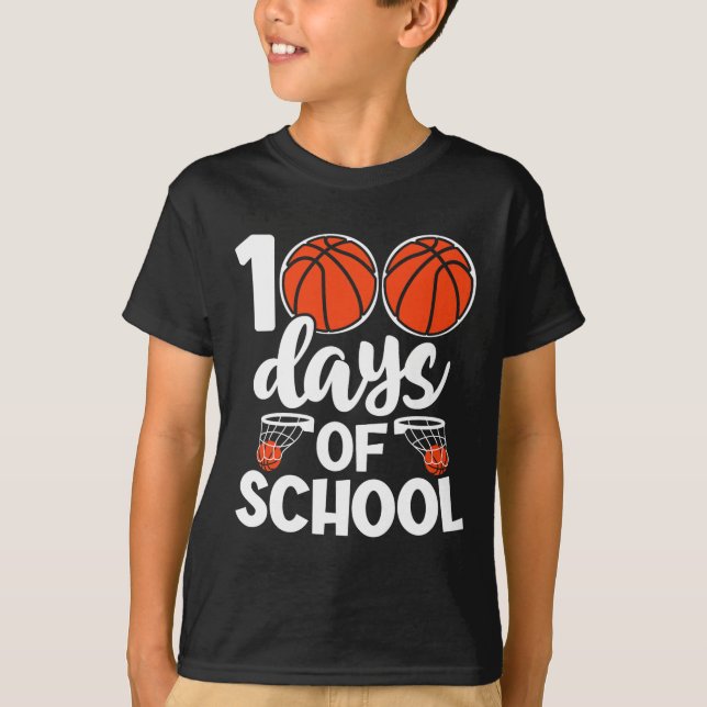 Camiseta 100 Días Escolares De Novedad De Niños De Bysketby (Anverso)