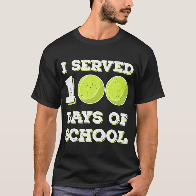 Camiseta 100 días escolares de tenis niños maestros 10 (Anverso)