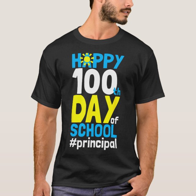Camiseta 100 Días Escolares Del Director De La Escuela (Anverso)