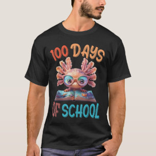 Camiseta 100 Días Escolares del Mar Axolotl 100º Día De