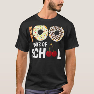 Camiseta 100 Días Escolares Donut Cherry Teacher Student 10