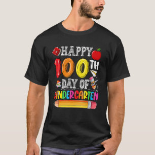 Camiseta 100 Días Escolares Felices 100 Días De Jardín De N