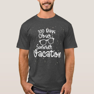 Camiseta 100 Días Escolares Más Cercanos Escuela De Vacacio
