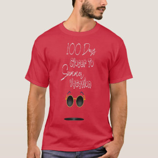 Camiseta 100 Días Escolares Más Cercanos Vacaciones De Vera