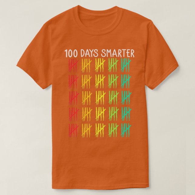 Camiseta 100 Días Escolares Más Inteligentes 3 (Diseño del anverso)