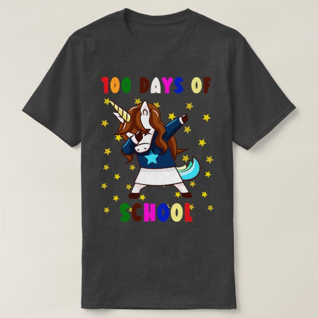 Camiseta 100 Días Escolares Para Chicas 3 (Diseño del anverso)