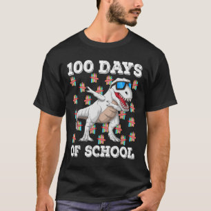 Camiseta 100 Días Escolares T-rex Dabbing Niños 100º D