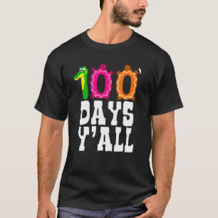 Camiseta 100 días escolares y divertidas tortugas cocodrila
