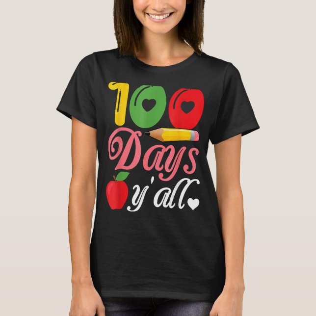 Camiseta 100 días felices 100 días de clases (Anverso)