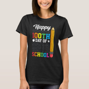 Camiseta 100 días felices de Chica escolar