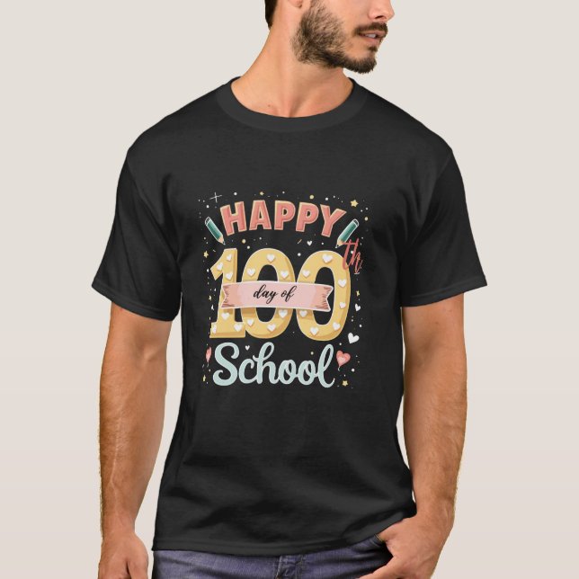 Camiseta 100 días felices de clases (Anverso)