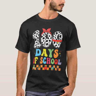 Camiseta 100 días felices de clases 100 días, perro dálmata