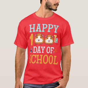Camiseta 100 días felices de clases de cerdo guineano perfe