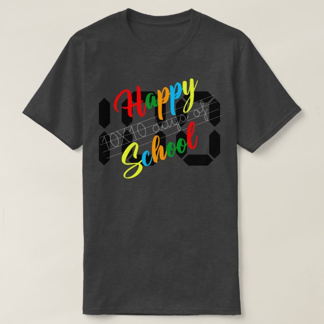 Camiseta 100 días felices de clases para estudiantes de doc (Diseño del anverso)