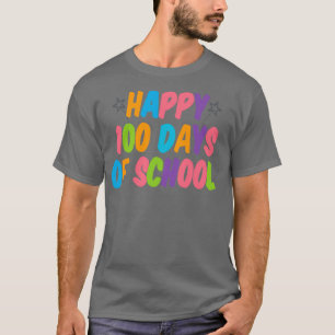 Camiseta 100 días felices de clases para profesores para ni